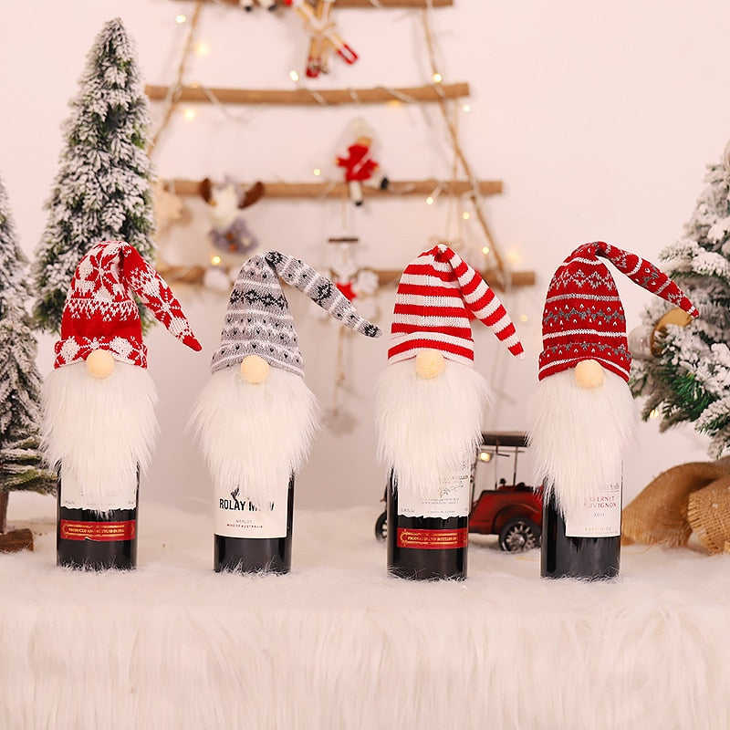 Wine Bottle Dust Cover Christmas Decoration