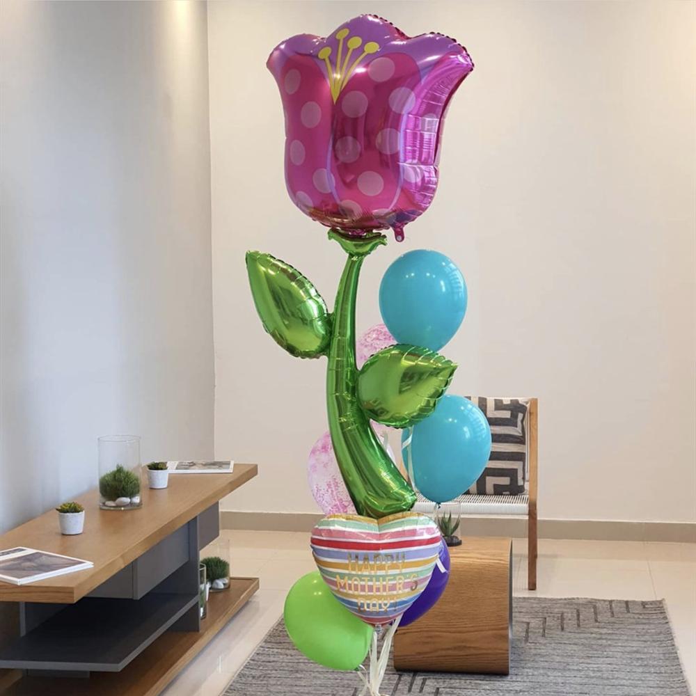 Sunflower Daisy Rose Tulip Helium foil balloons Theme party