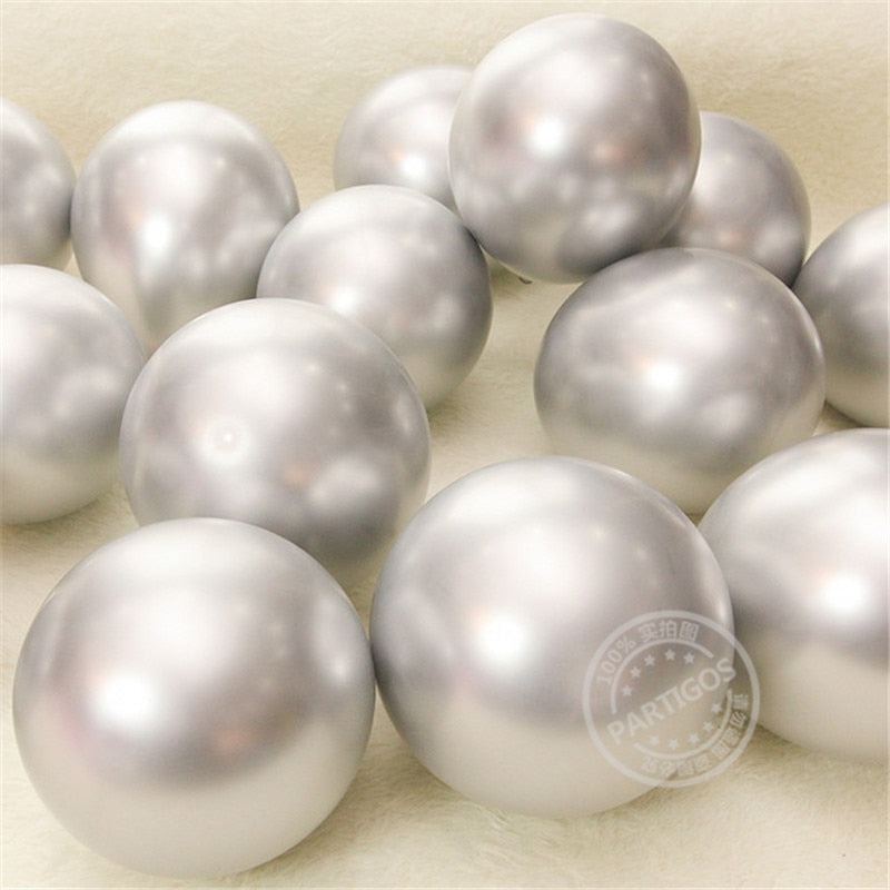 Chrome Metallic Latex Balloons Shiny Metallic Globos