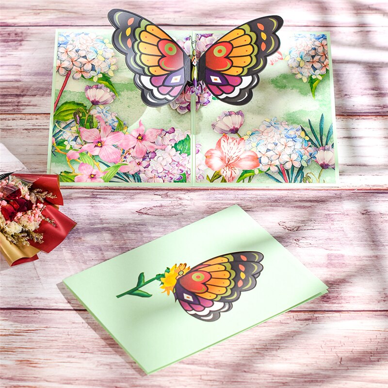 3D Butterfly Unicorn Birthday Card Greeting Cards