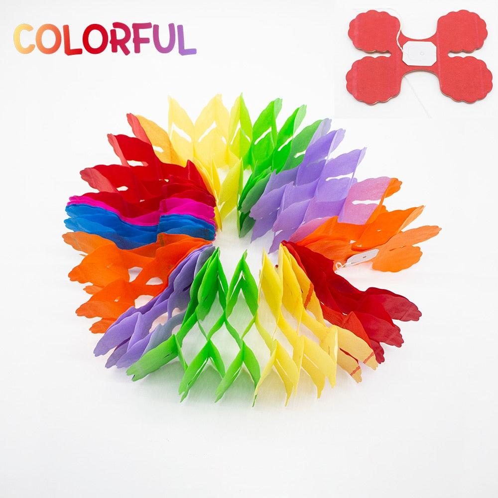3.6M Multicolor Four Leaf Clover Paper Birthday Party