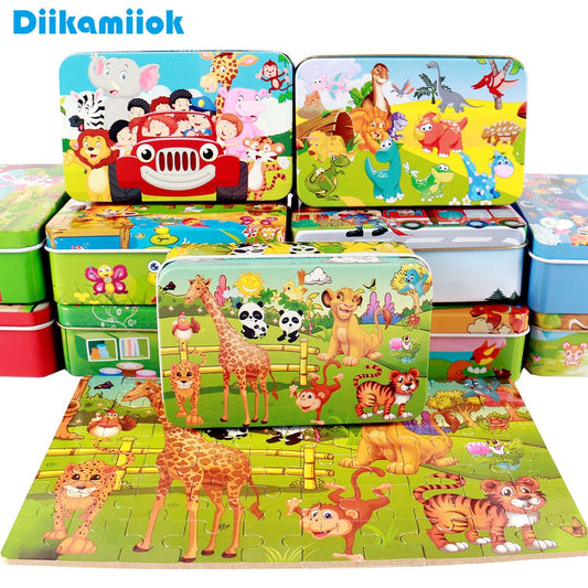 Wooden Puzzle Kids Toy Cartoon Animal Wood Jigsaw