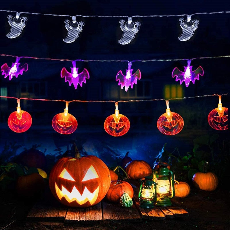 Halloween Party Led Light String Purple Bat
