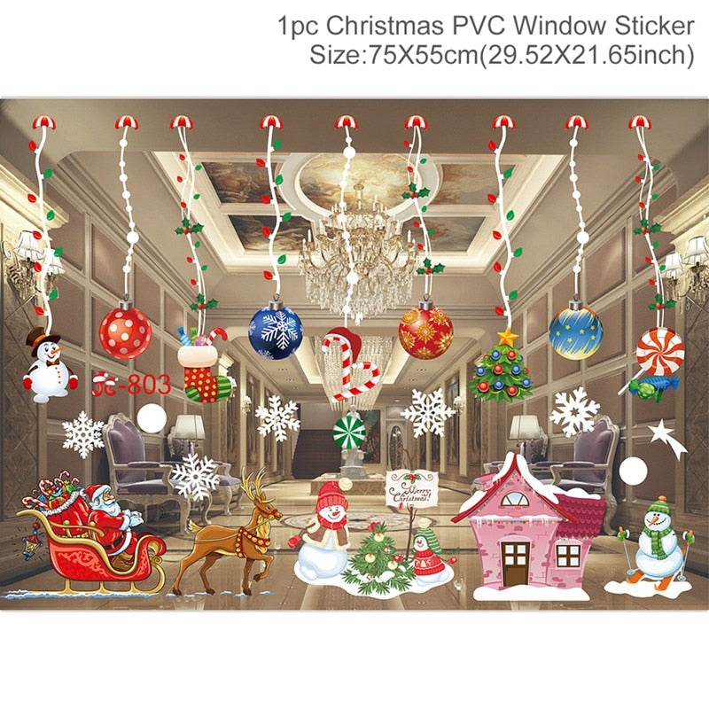 Wall Sticker Window Glass Christmas Decor