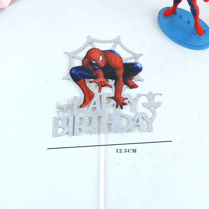 1 set Spiderman Theme Cake Toppers for Birthday
