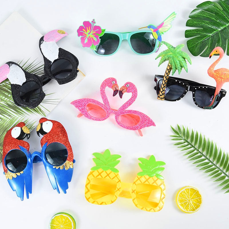 Hawaiian Party Sunglasses Flamingo