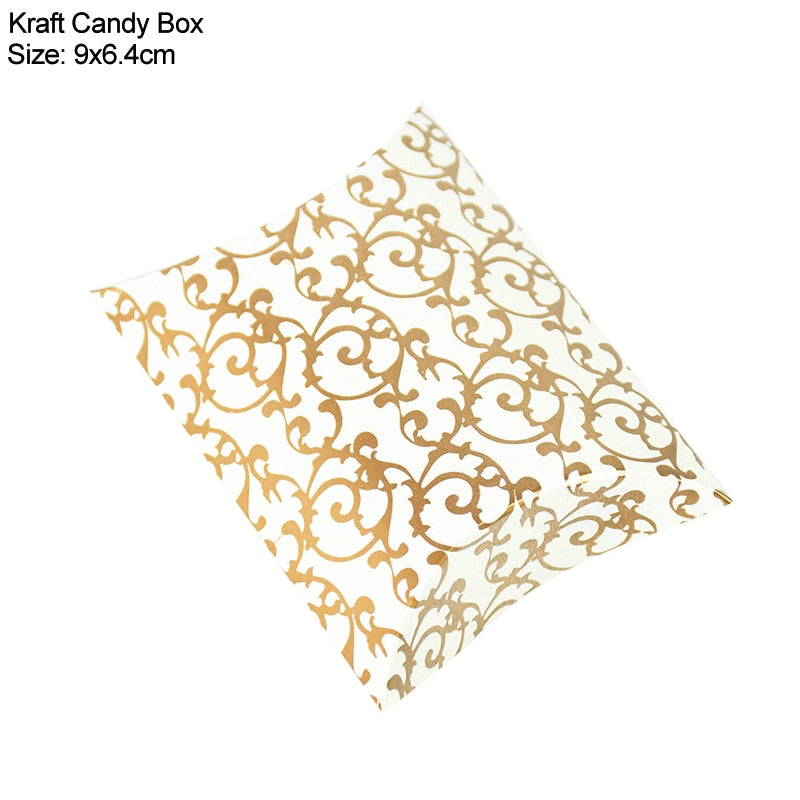 Pillow Candy Box Kraft Paper Gift Packaging Bags