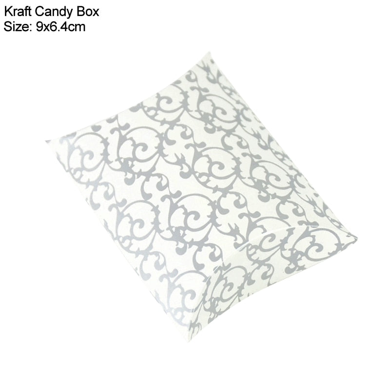 Pillow Candy Box Kraft Paper Gift Packaging Bags