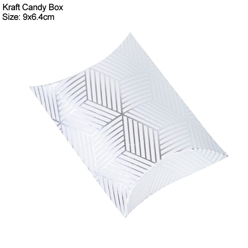 Pillow Candy Box Kraft Paper Gift Packaging Bags