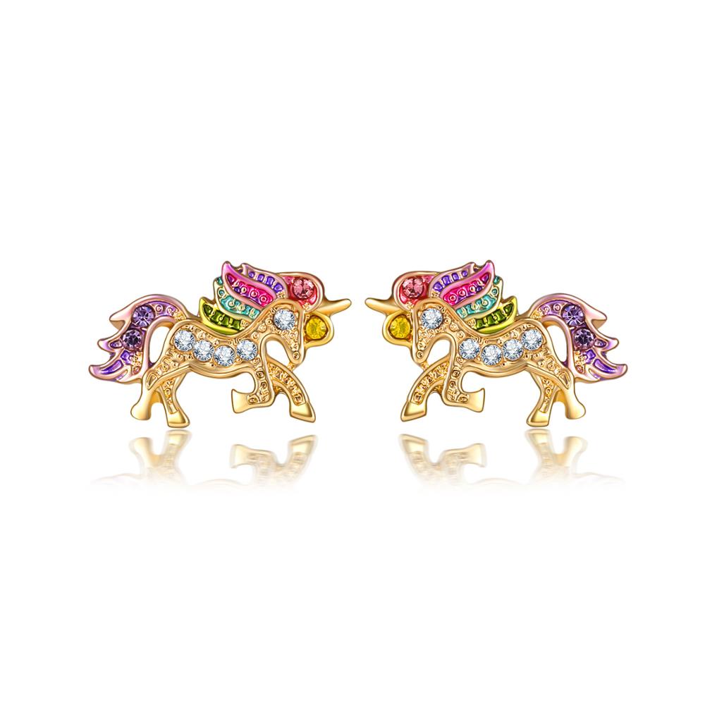 New Cute Unicorn Stud Earrings Christmas Gift