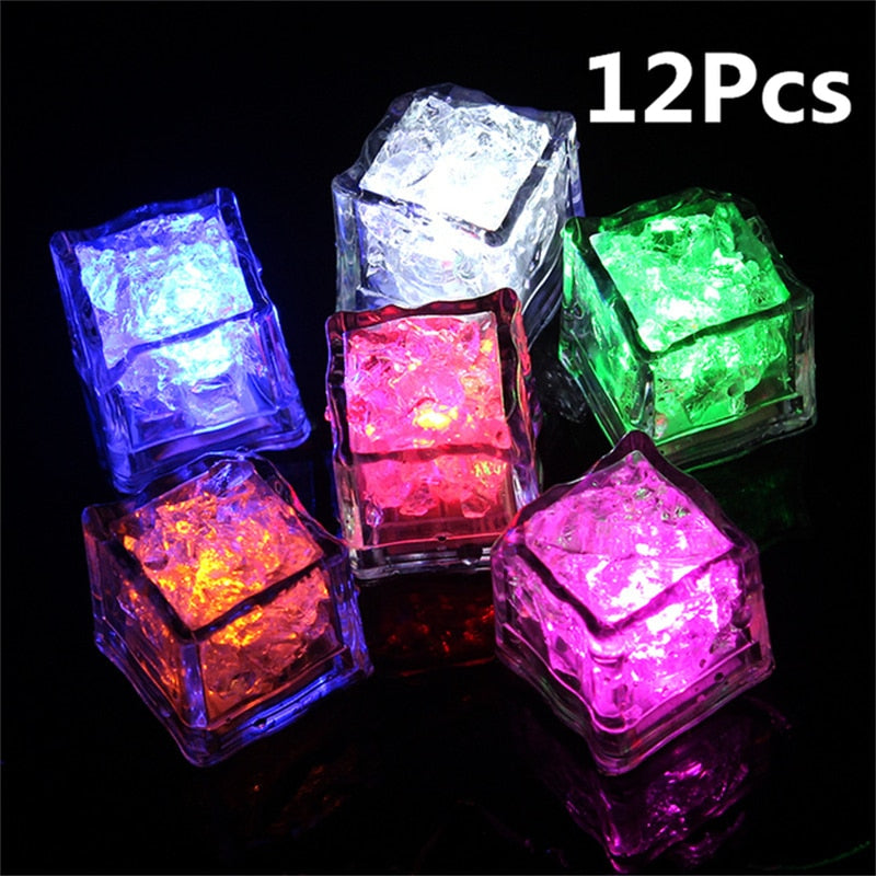 LED Ice Cubes Glowing Party Flash Neon Halloween