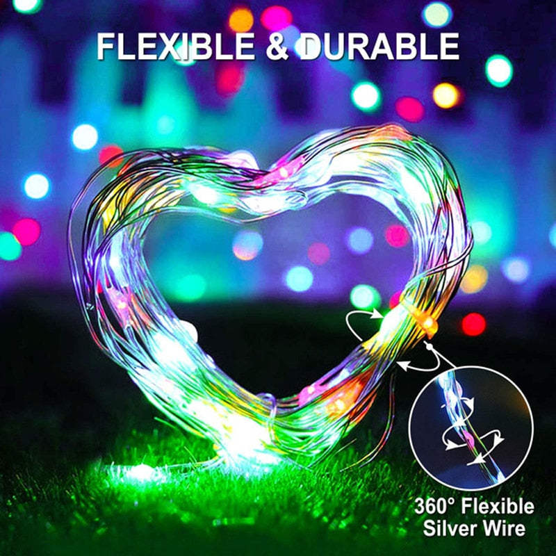 Outdoor LED Solar Fairy String Light Waterproof Light