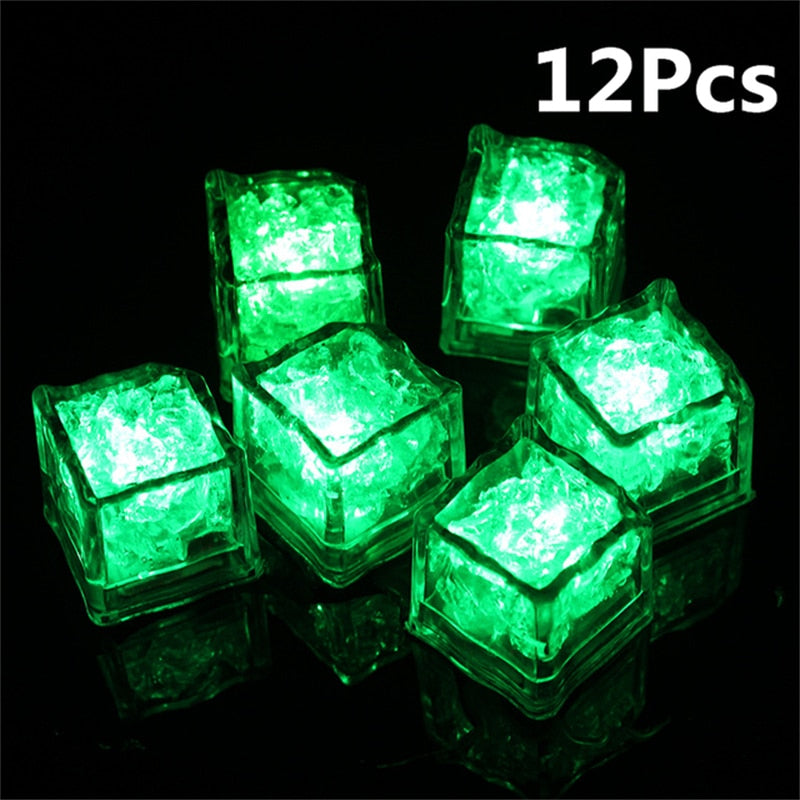 LED Ice Cubes Glowing Party Flash Neon Halloween