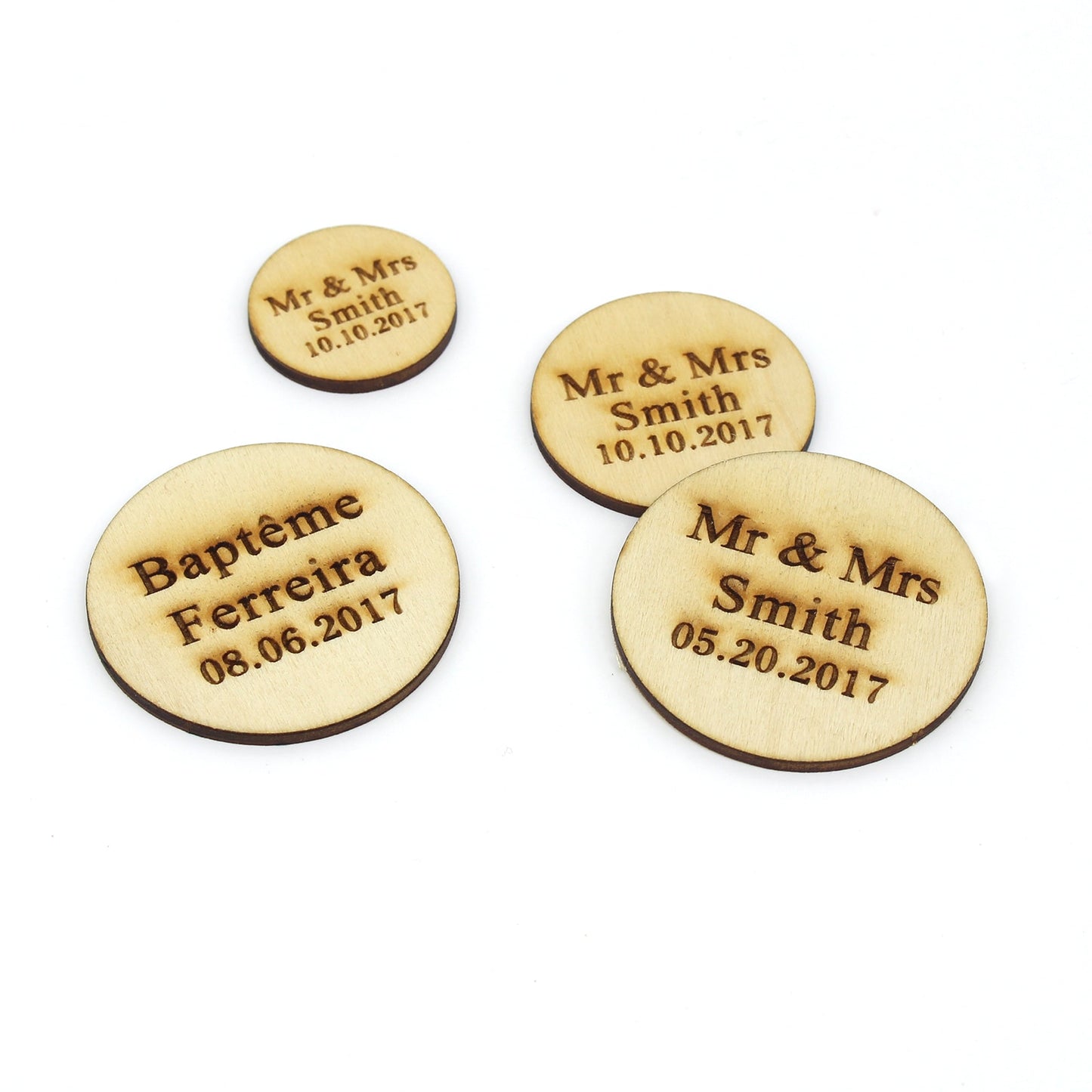 Personalized Gold/Silver Round Confetti