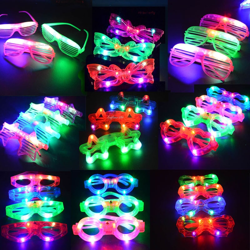 Adult Kids LED Glasses Light Up Party Sunglasses