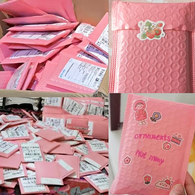 Pink Bubble Packaging Bags for Business