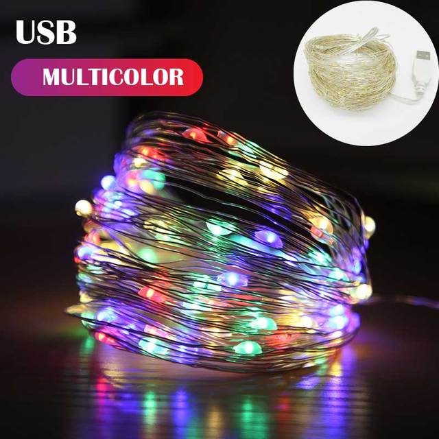 5 Colors LED Outdoor Light String Fairy Garland
