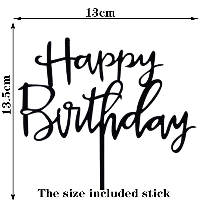 Happy Birthday Cake Topper Acrylic Letter Cake Toppers