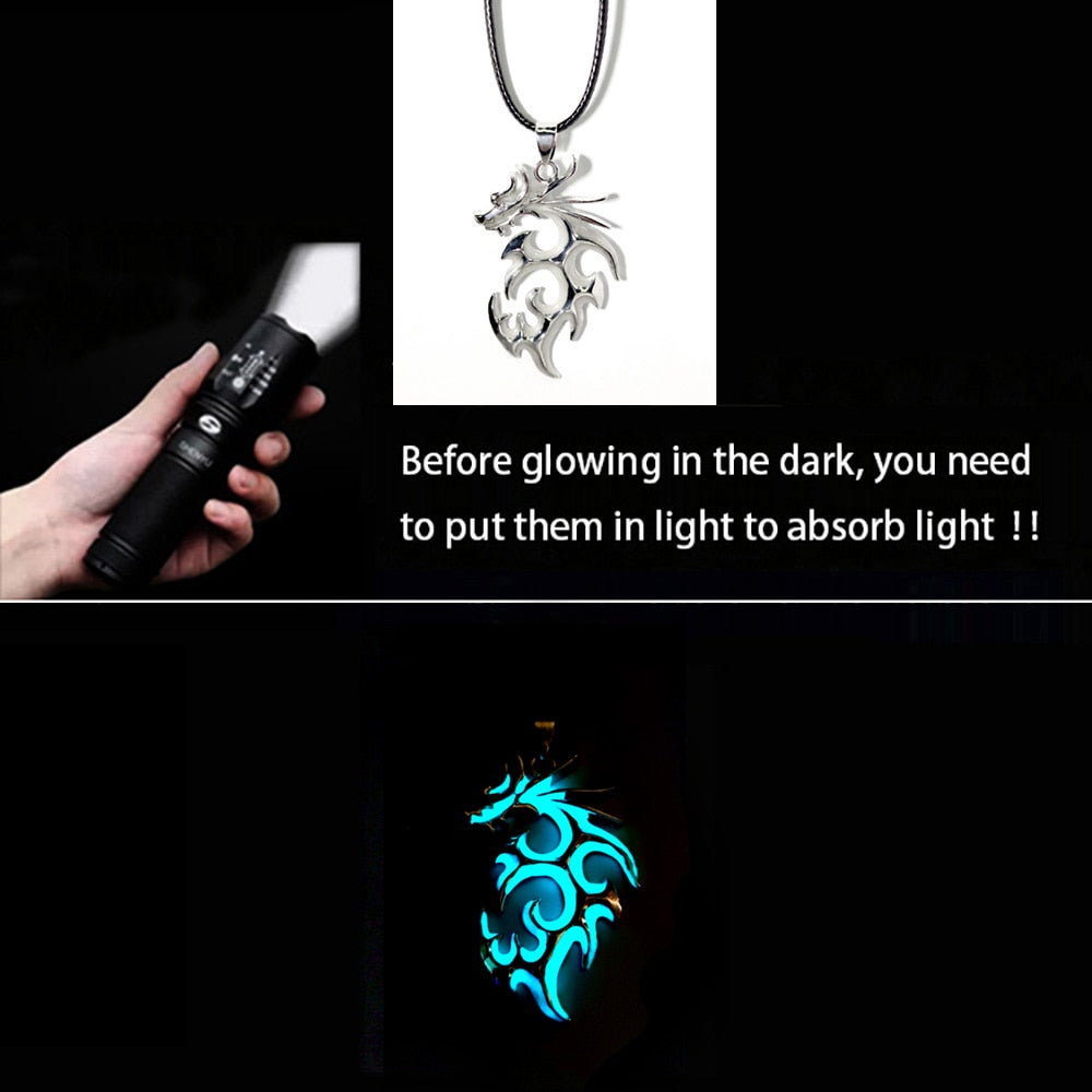 Luminous Dragon Necklace Glowing Night Fluorescence
