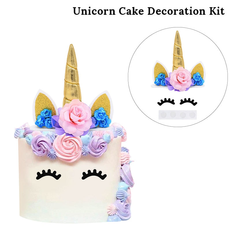 Rainbow Unicorn Cake Topper Kids Girl Birthday Party