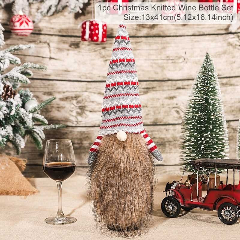 Christmas Santa Claus Wine Bottle Cover