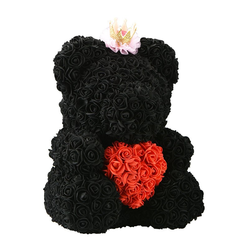 Gifts for Her Red Bear Rose Artificial Flowers Teddy Bear