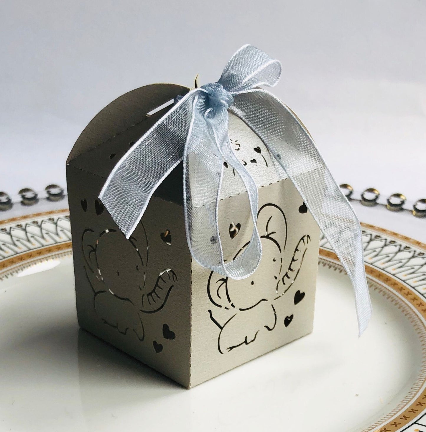 Elephant Shaped Candy Box for Baby Shower