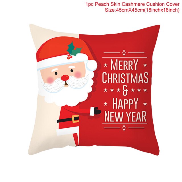 45cm Merry Christmas Cushion Cover Pillowcase