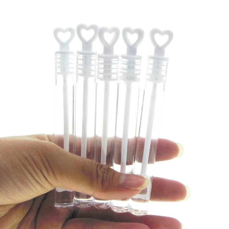 Love Heart Wand Tube Bubble Soap Bottle