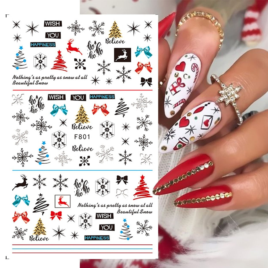 Winter Christmas Nail Sticker Snowflake