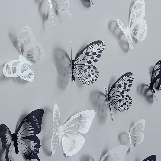 3D Crystal Butterfly Wall Stickers New Year Christmas Decor