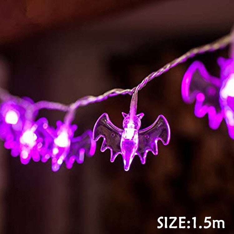 Halloween Party Led Light String Purple Bat