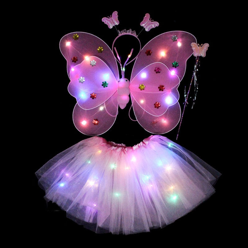 LED Children Costume Props Girls Skirts