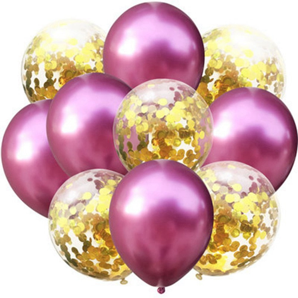Multi Rose Gold Heart Foil Balloons Helium Balloon