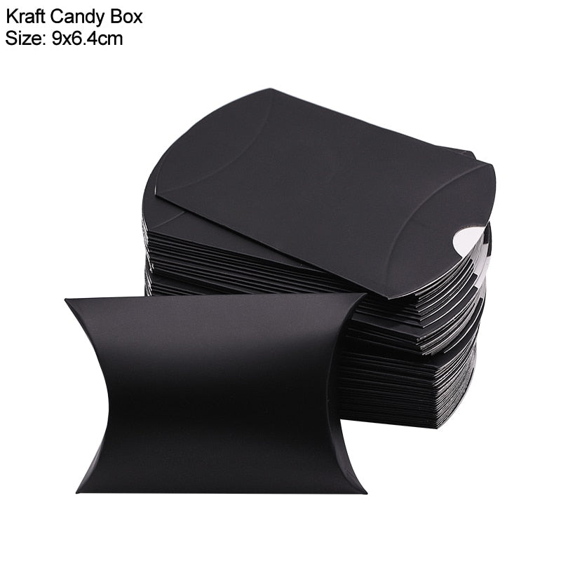 Pillow Candy Box Kraft Paper Gift Packaging Bags