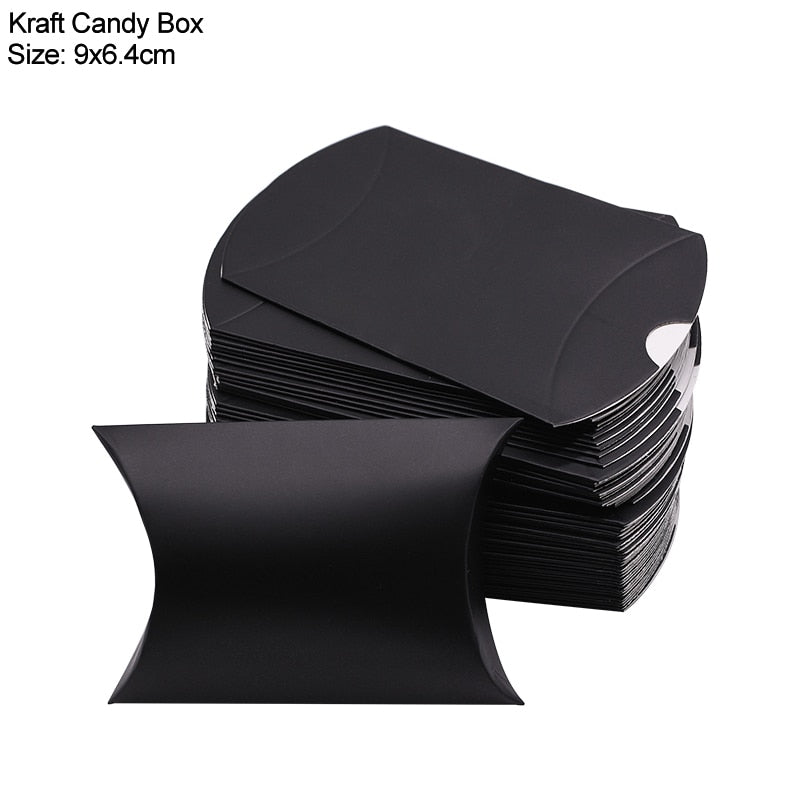 10/20/30Pieces Pillow Candy Box Kraft Paper