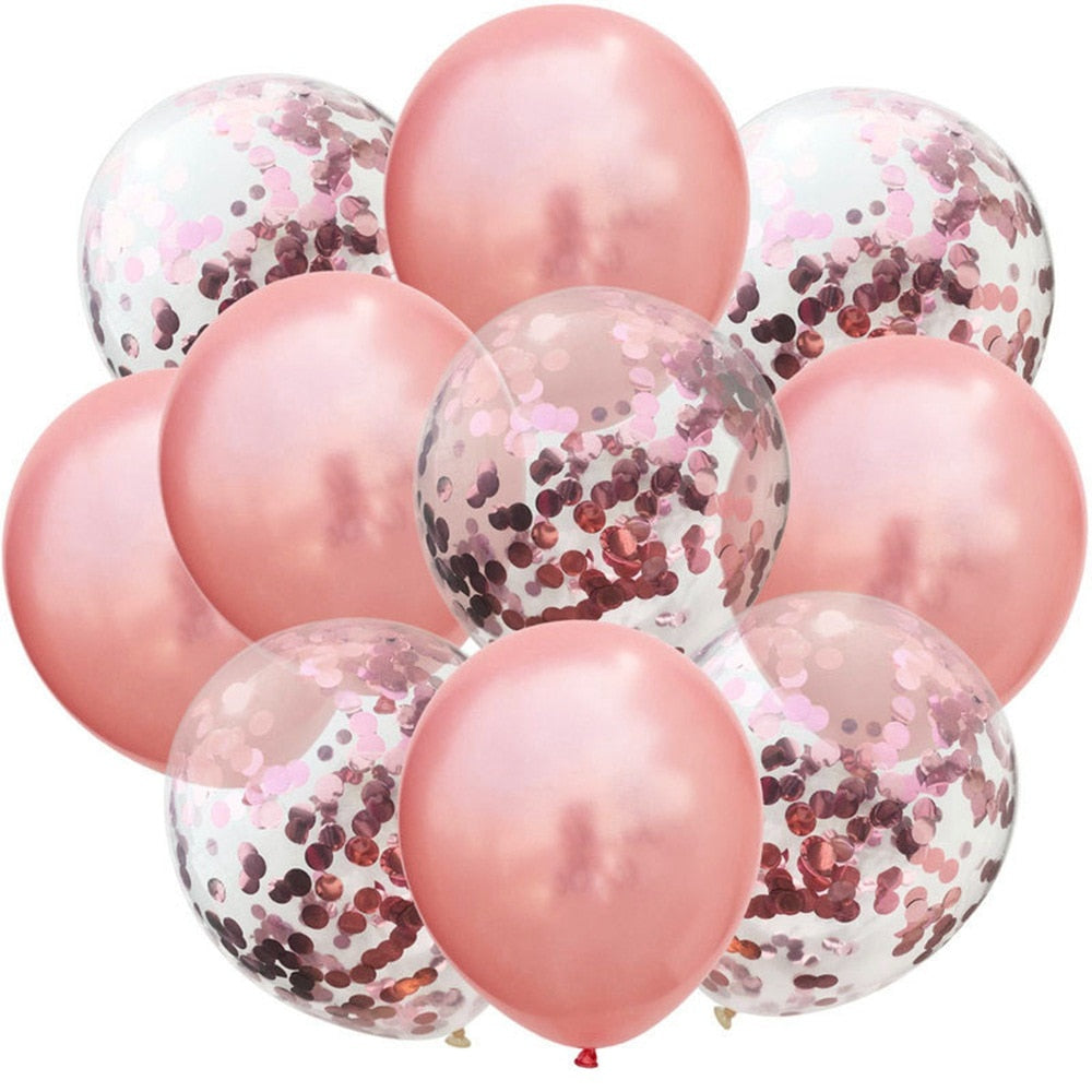 Multi Rose Gold Heart Foil Balloons Helium Balloon