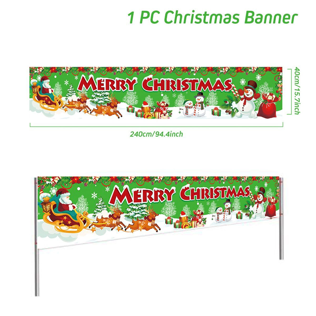 Christmas Outdoor Banner Backdrop