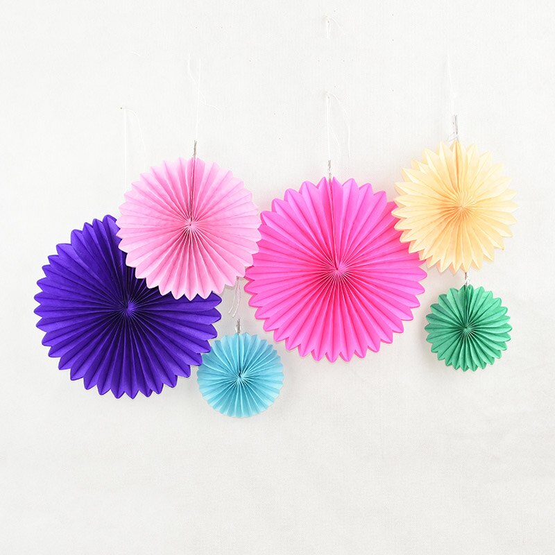 Color Tissue Paper Cut-Out Paper Fans Pinwheels