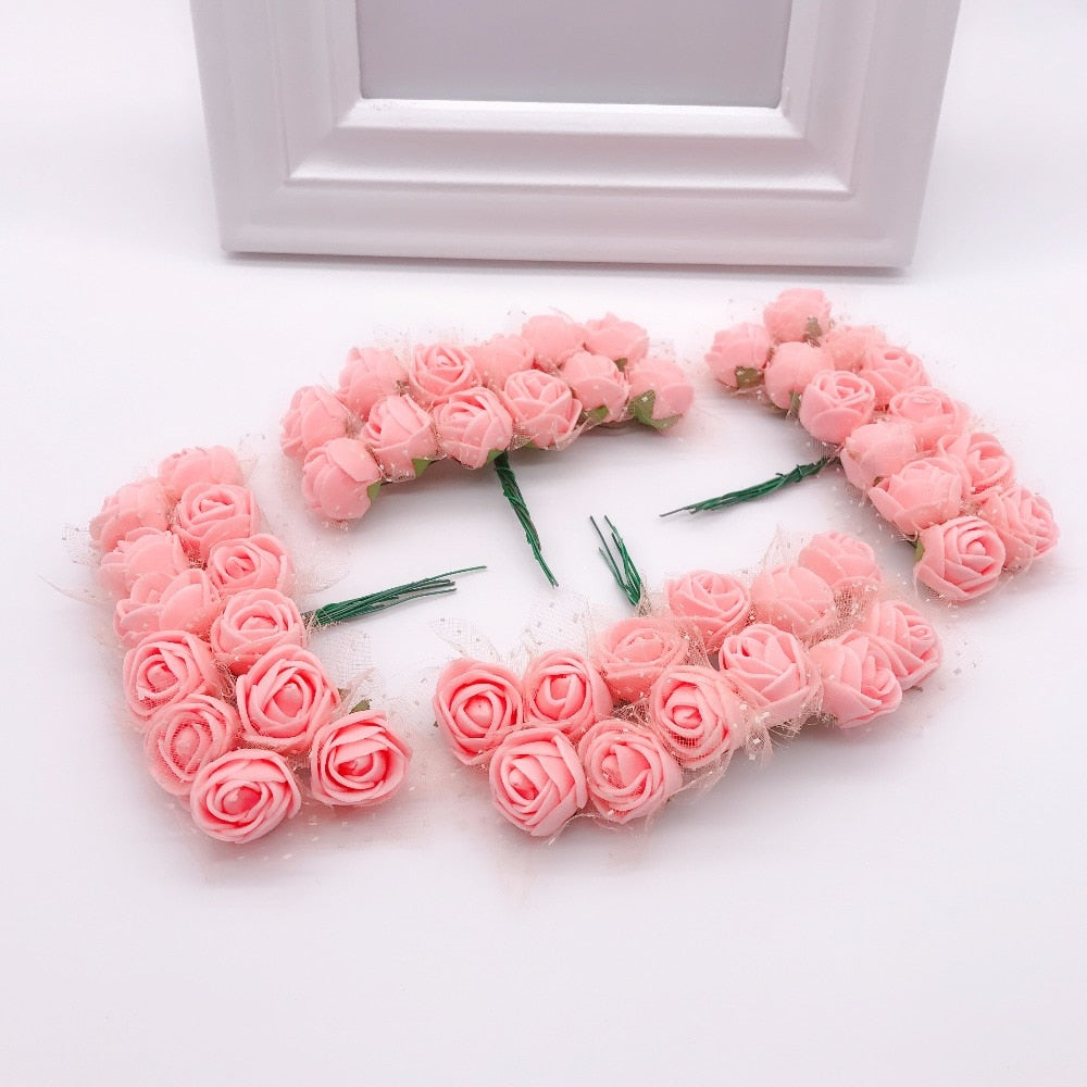 MINI PE Multicolor fake foam rose Artificial flowers