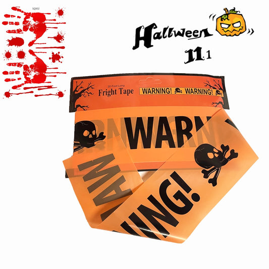 Halloween Warning Tape Signs Props Danger