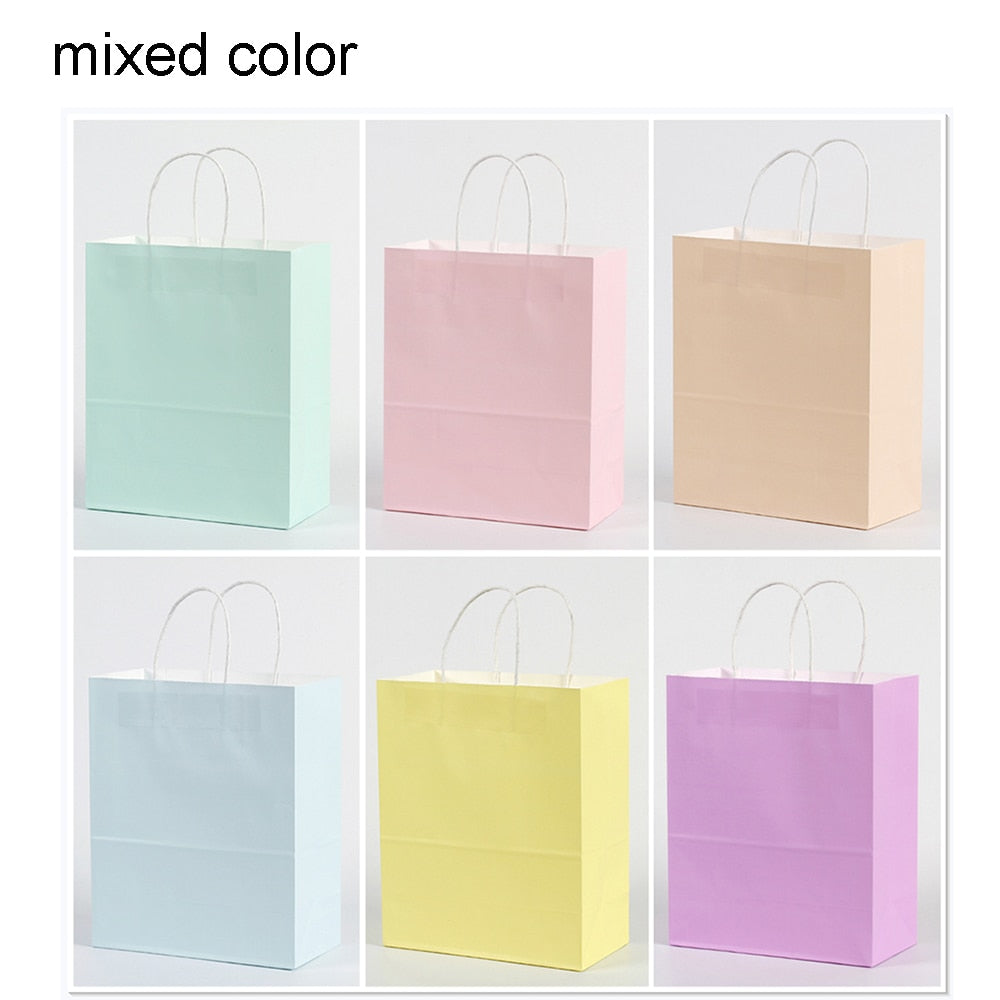 Christmas Macaron Paper Bags Candy Gift Packaging Bags