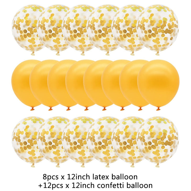 Rose Gold Balloon Set Confetti Metallic Balloons