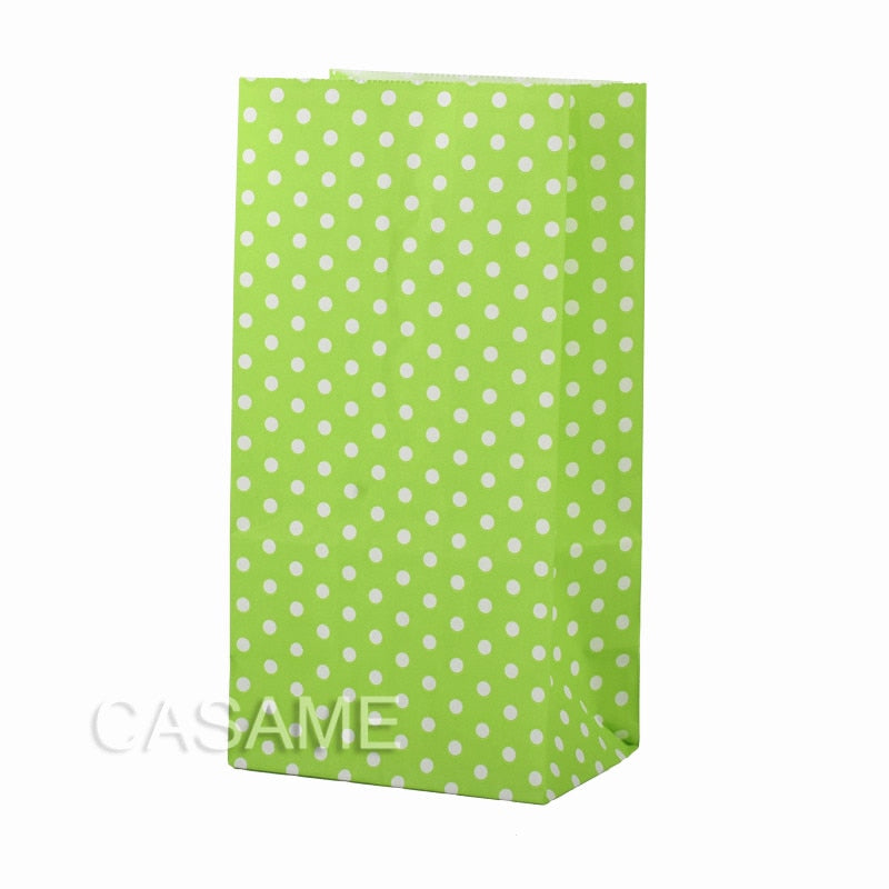 Kraft Paper Bags Stand Up Dot bags Party