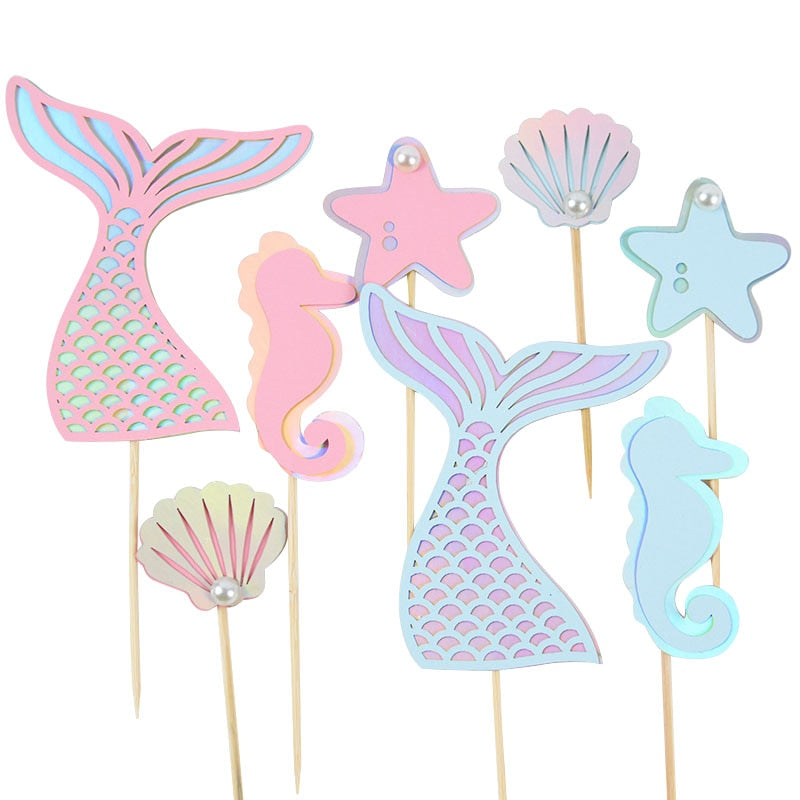 Mermaid Party Cake Supplies Adorable Glitter