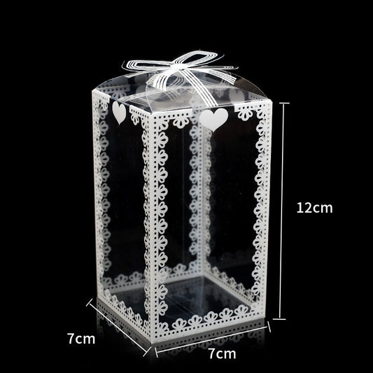 Clear PVC Box Packing Christmas Favor Packaging Box