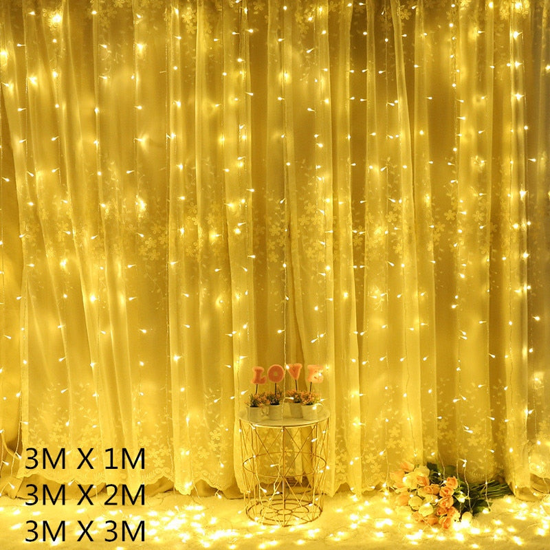 3M LED Curtain Led Lights Christmas Decoration