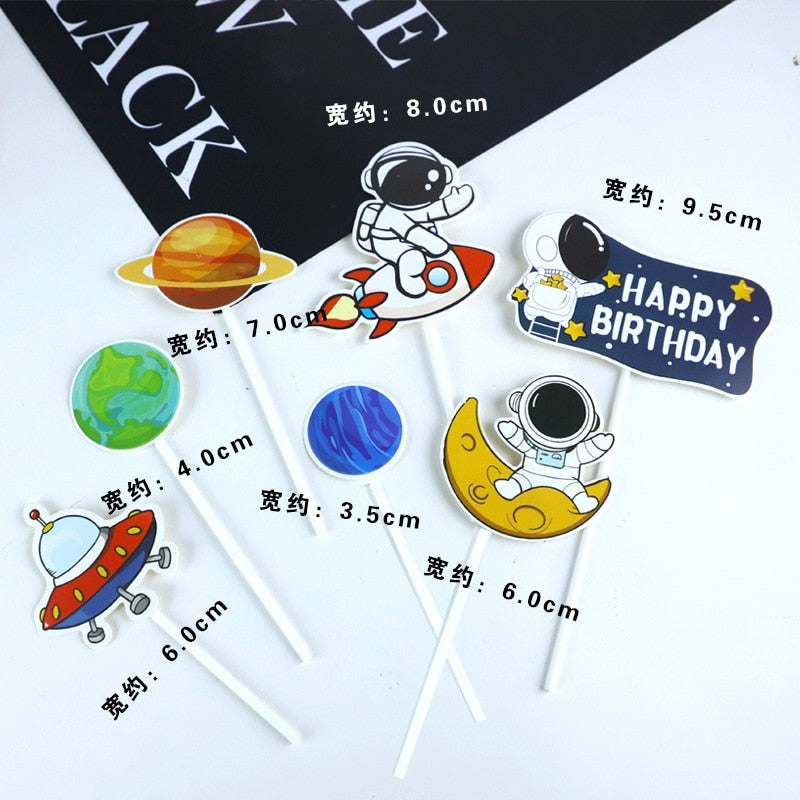 Astronaut Cake Decoration Planets Cake Topper