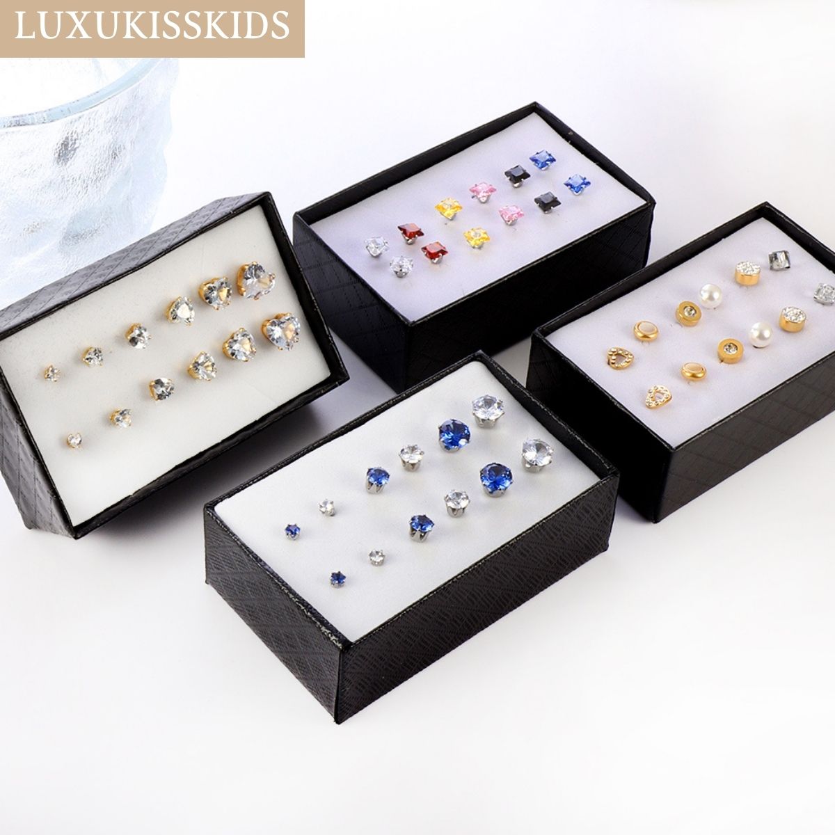 Stud Earings Sets Pack Christmas Zircon Earrings Set