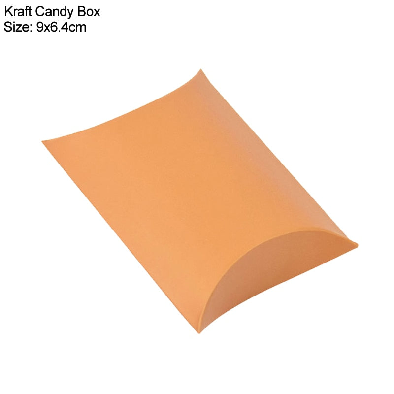 Pillow Candy Box Kraft Paper Gift Packaging Bags